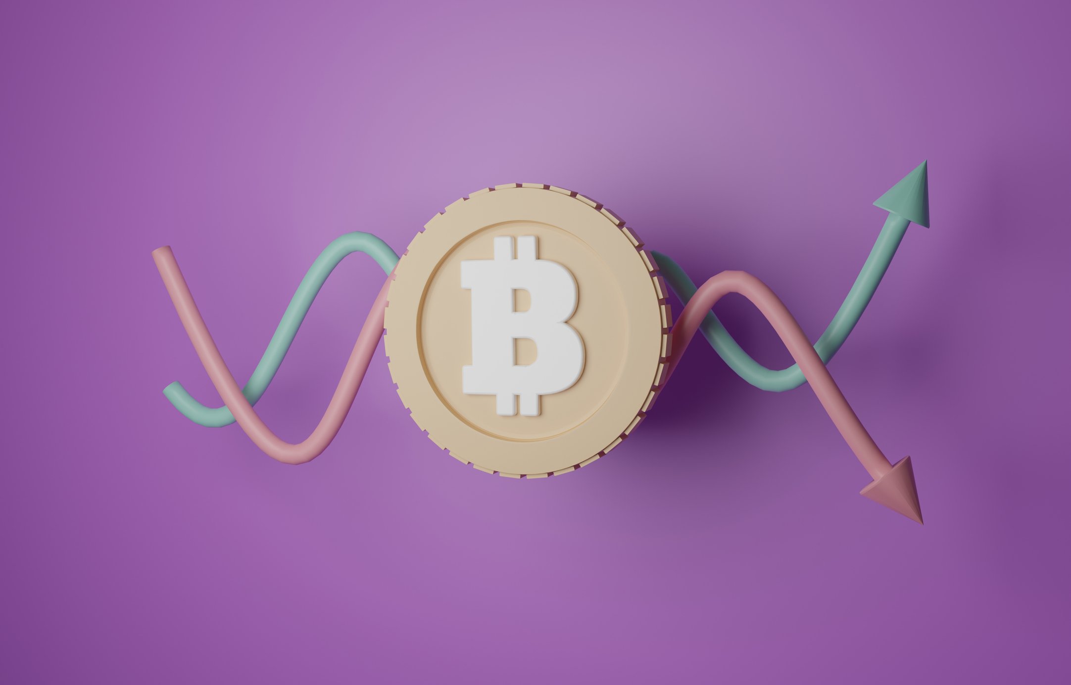 crypto bitcoin up and down arrows