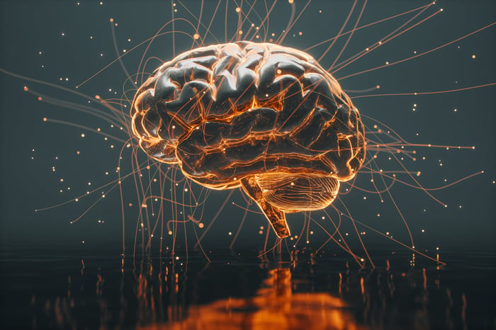 A digital illustration of a brain.