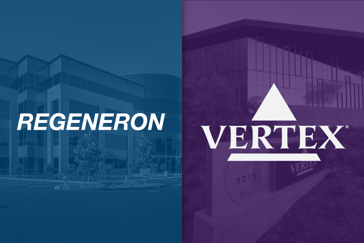 Vertex Pharmaceuticals and Regeneron logos
