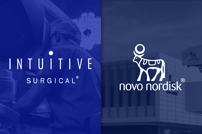 Intuitive Surgical and Novo Nordisk logos.