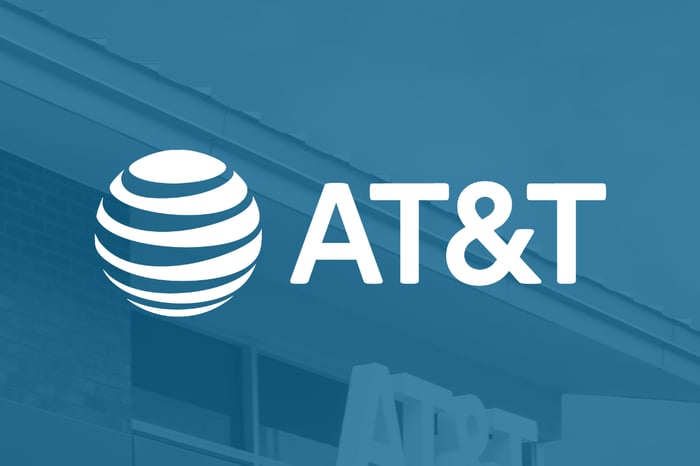 AT&T's logo.