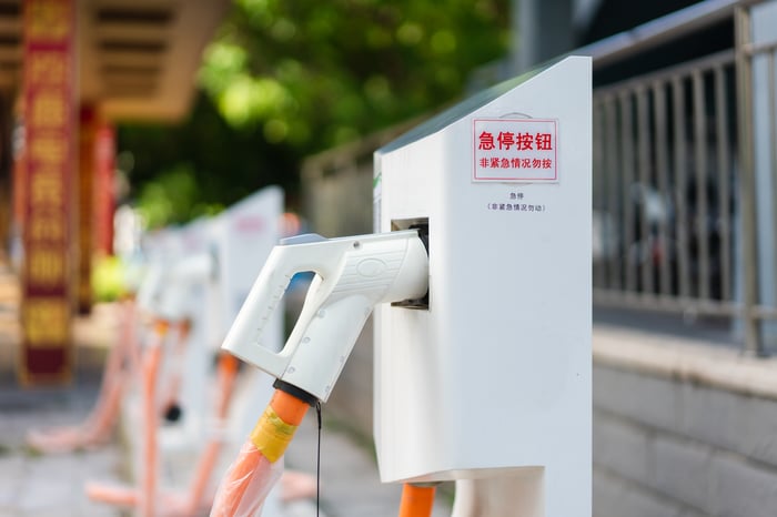 EV charging station in China.