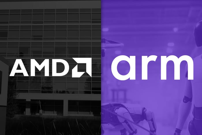 AMD and ARM logos.