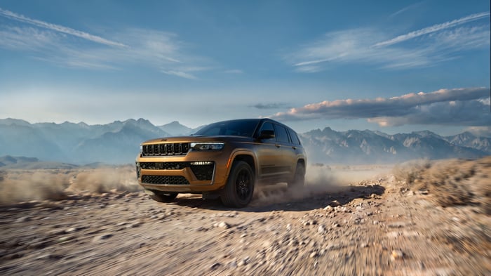 Jeep SUV off-road.
