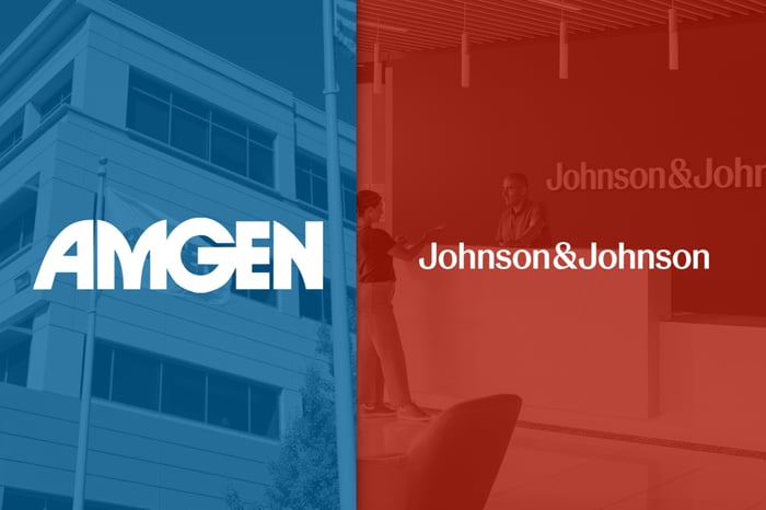 Amgen and Johnson & Johnson logo.