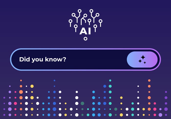 A search bar that says Did you know, with the word AI above it. 