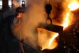 Steel worker in a foundry