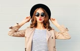 glamorous person in sunglasses