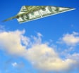 paper airplane made of money