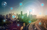 A smart city operating with the help of multiple interconnected wireless devices -- IoT internet of things