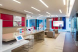 The inside of a Bank of America location