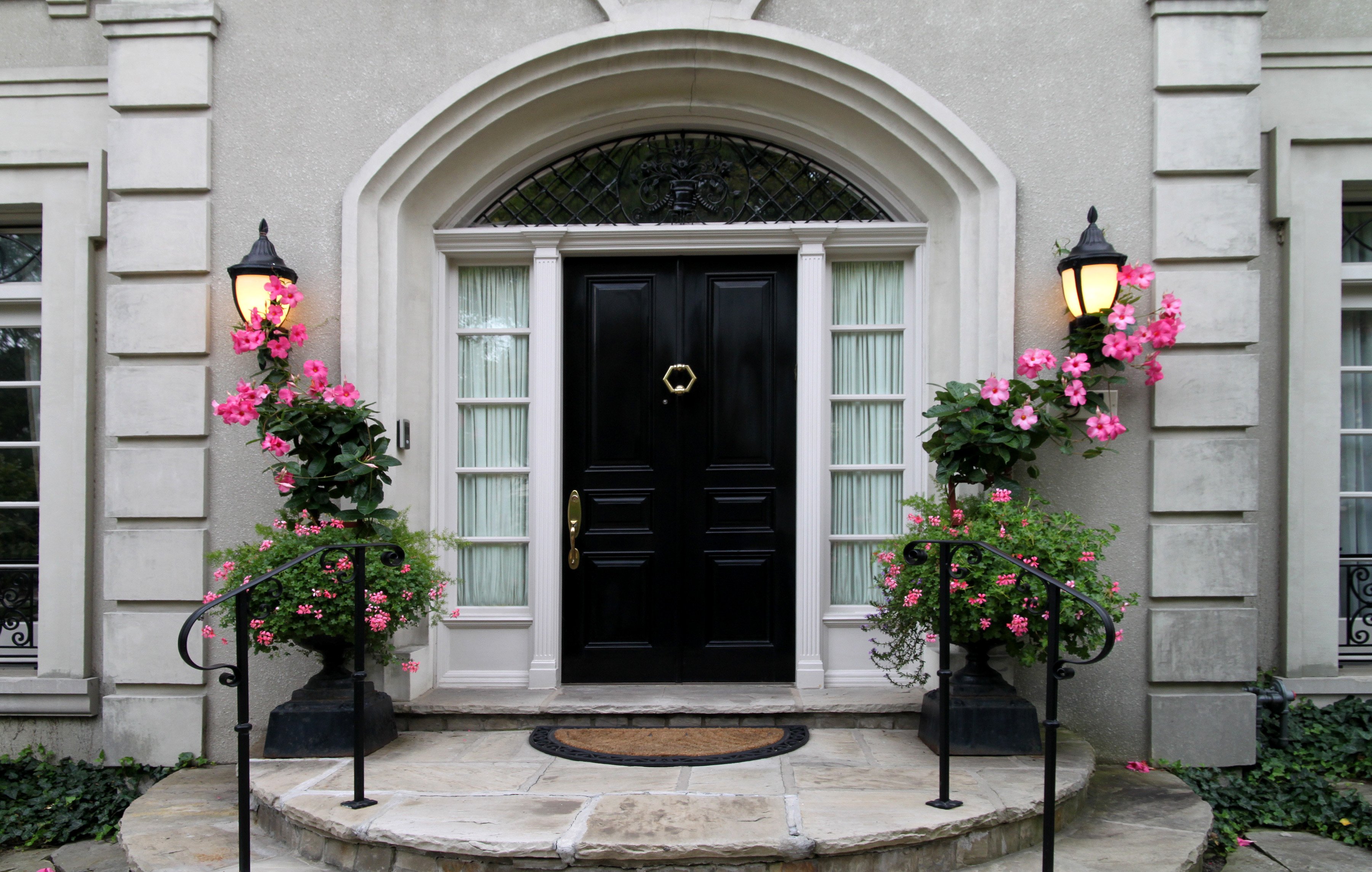 Luxury home black front door