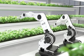 Robots taking care of plants in a greenhouse.jpg