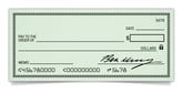a paper check