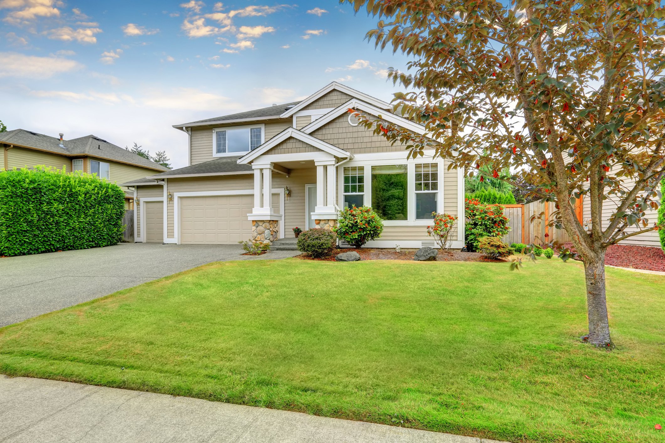 house with large lawn