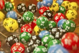 Lottery number balls.