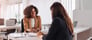 a financial advisor with a client