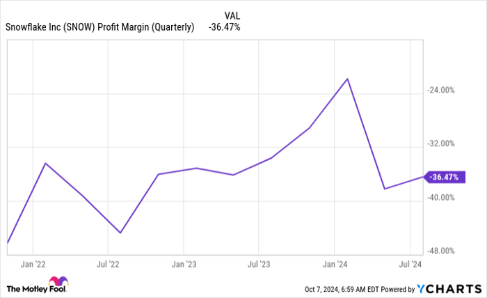 SNOW Profit Margin (Quarterly) Chart