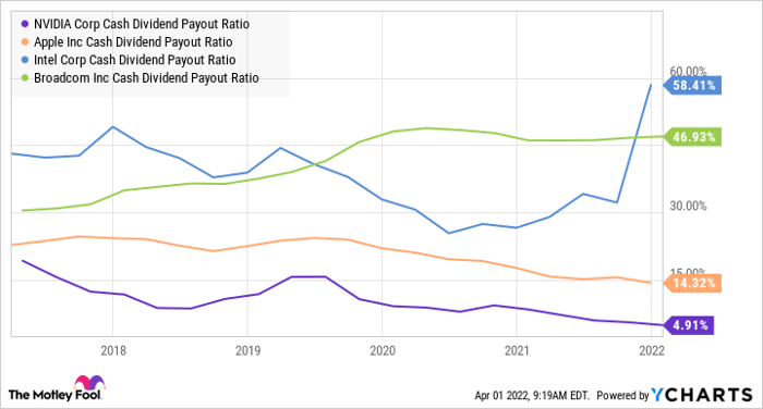 NVDA Cash Dividend Payout Ratio Chart