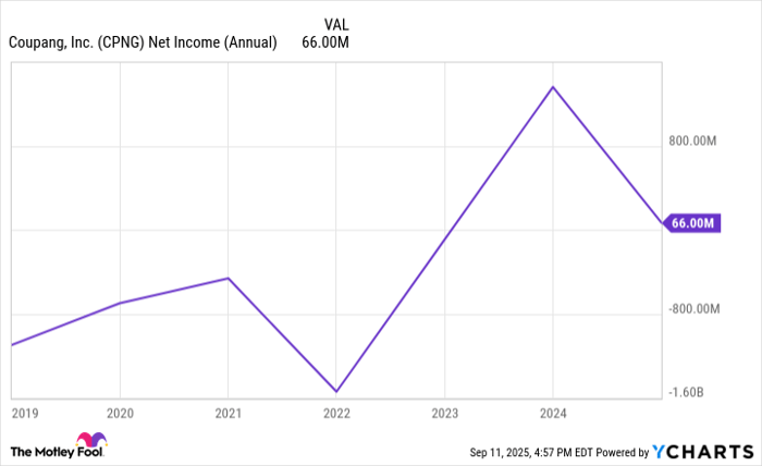 CPNG Net Income (Annual) Chart