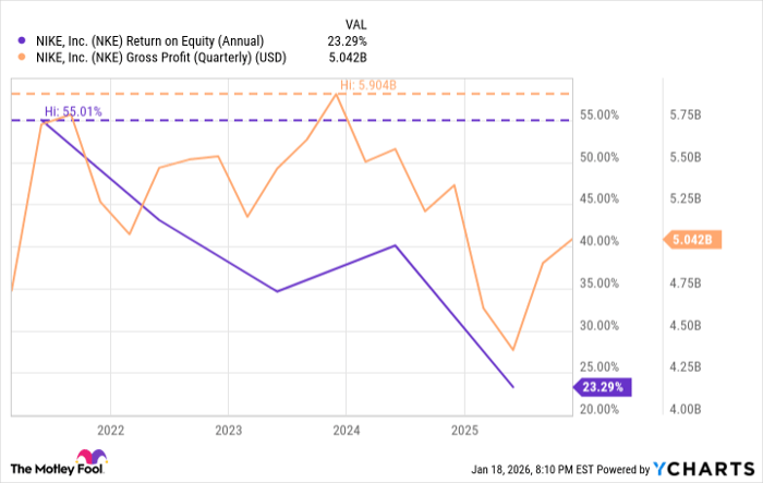 NKE Return on Equity (Annual) Chart
