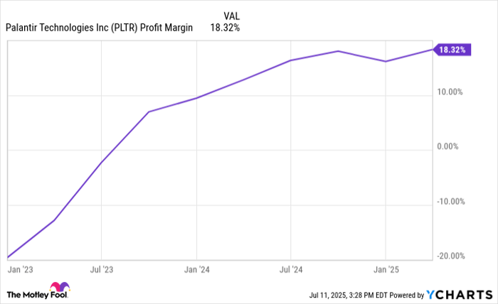 PLTR Profit Margin Chart
